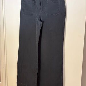 LOFT Charcoal Wide-Leg Jeans